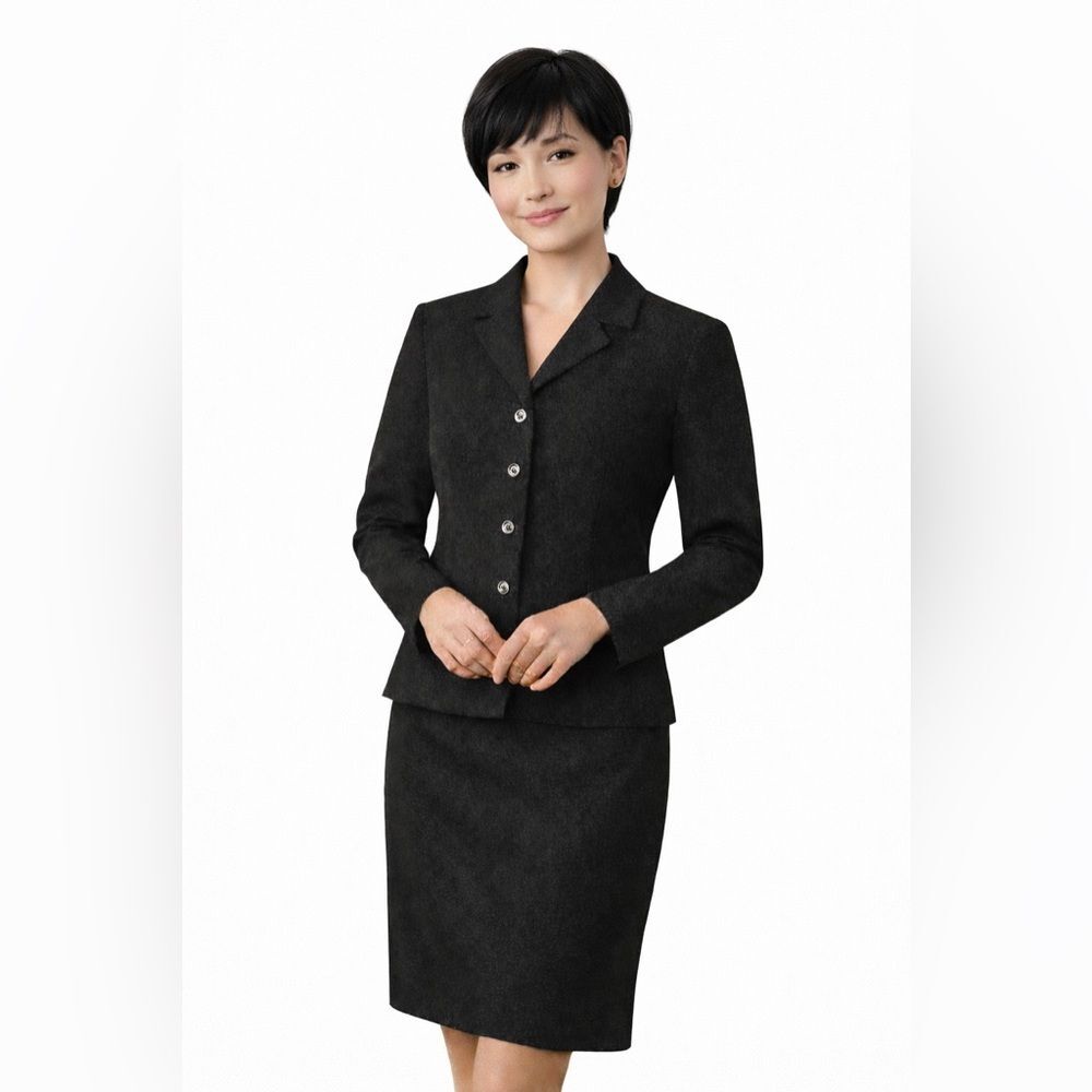 Vintage Studio C Women’s Suit Size 14 Textured 2-Piece Blazer & Pencil Skirt